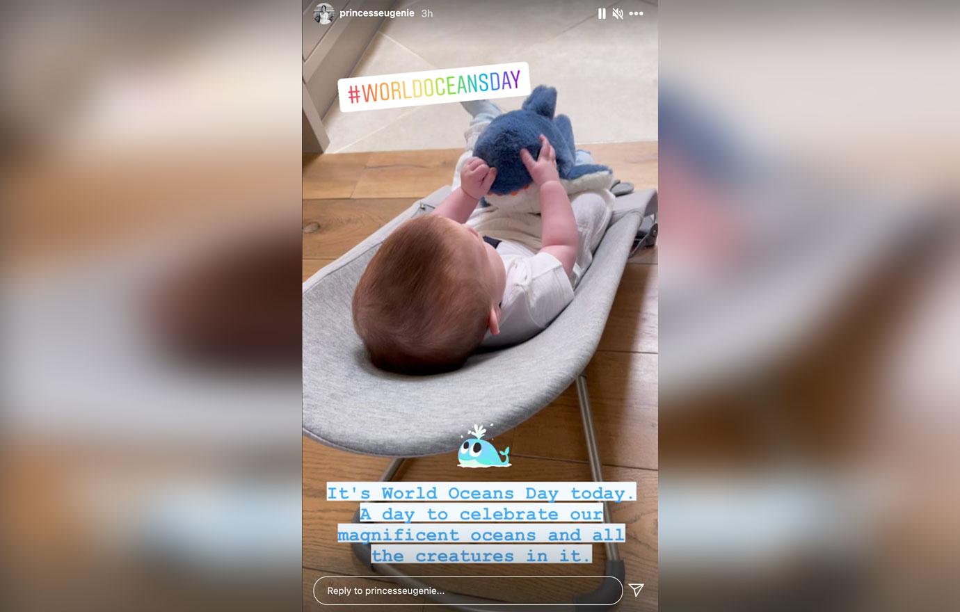 princess eugenie shares cute video son august world oceans day tro