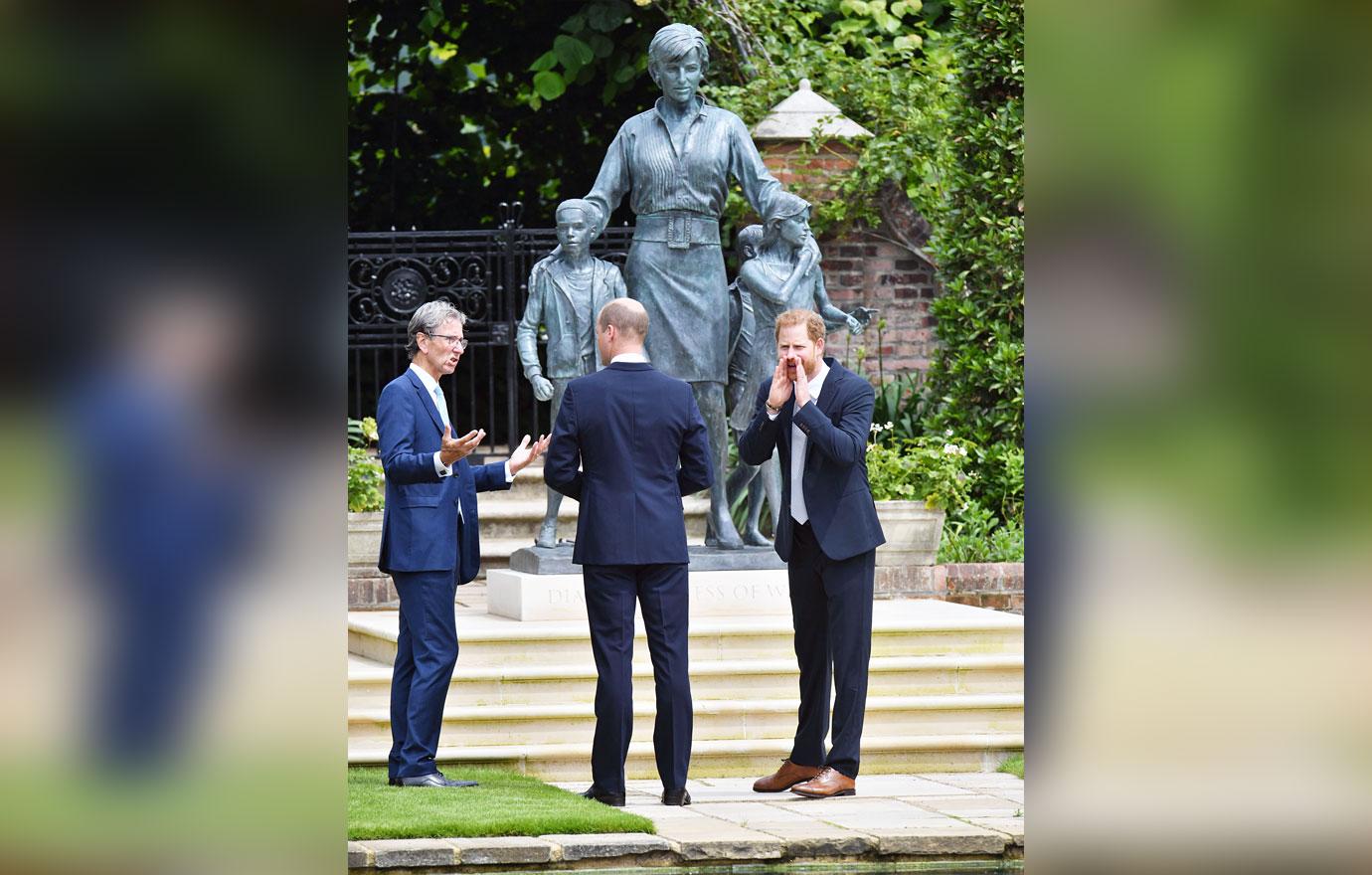 prince william prince harry diana statue unveiling photos