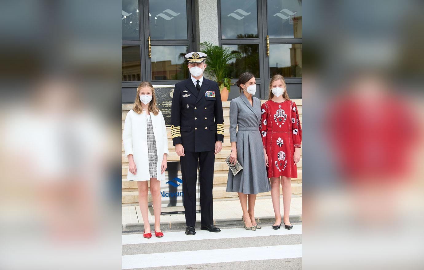 spanish royal family attend the launching ceremony of submarine