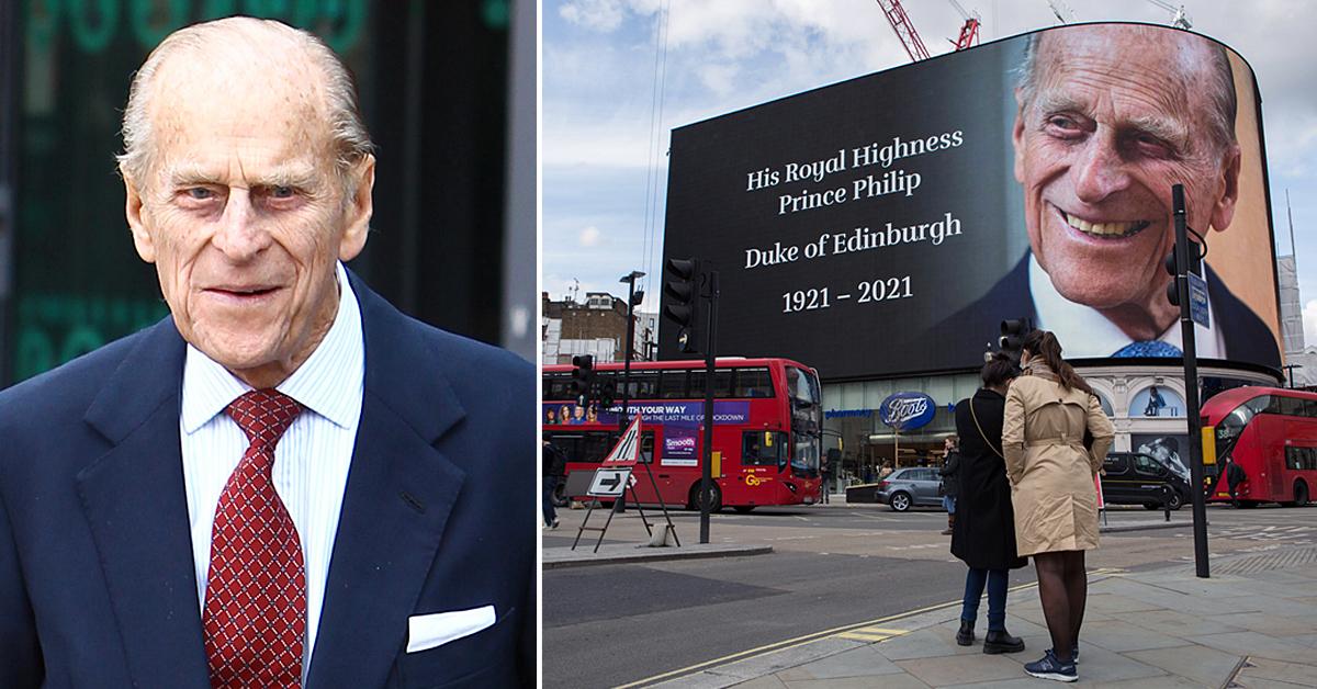 tribute to prince philip at piccadilly london uk