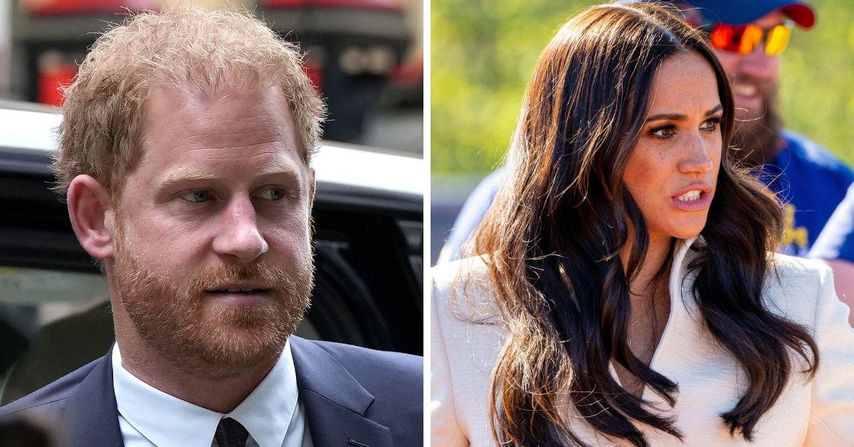 prince harry and meghan markle looking angry