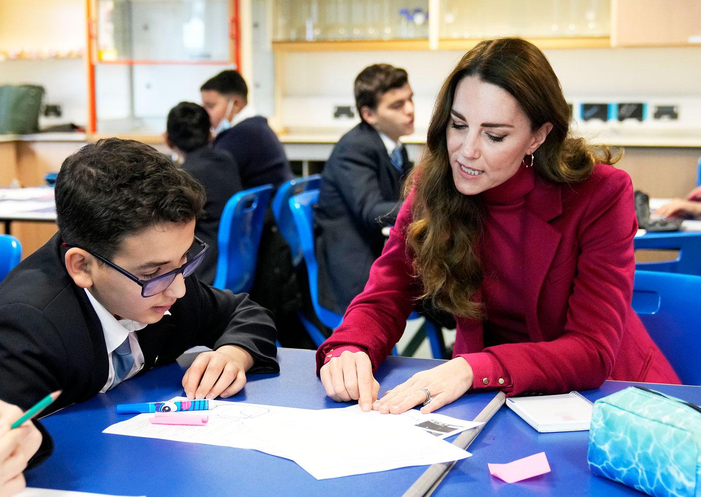 duchess kate visits nower hill high school