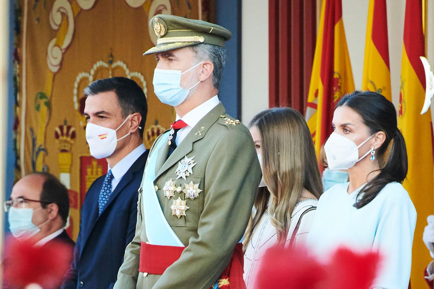 spanish royals attend the national day military parade