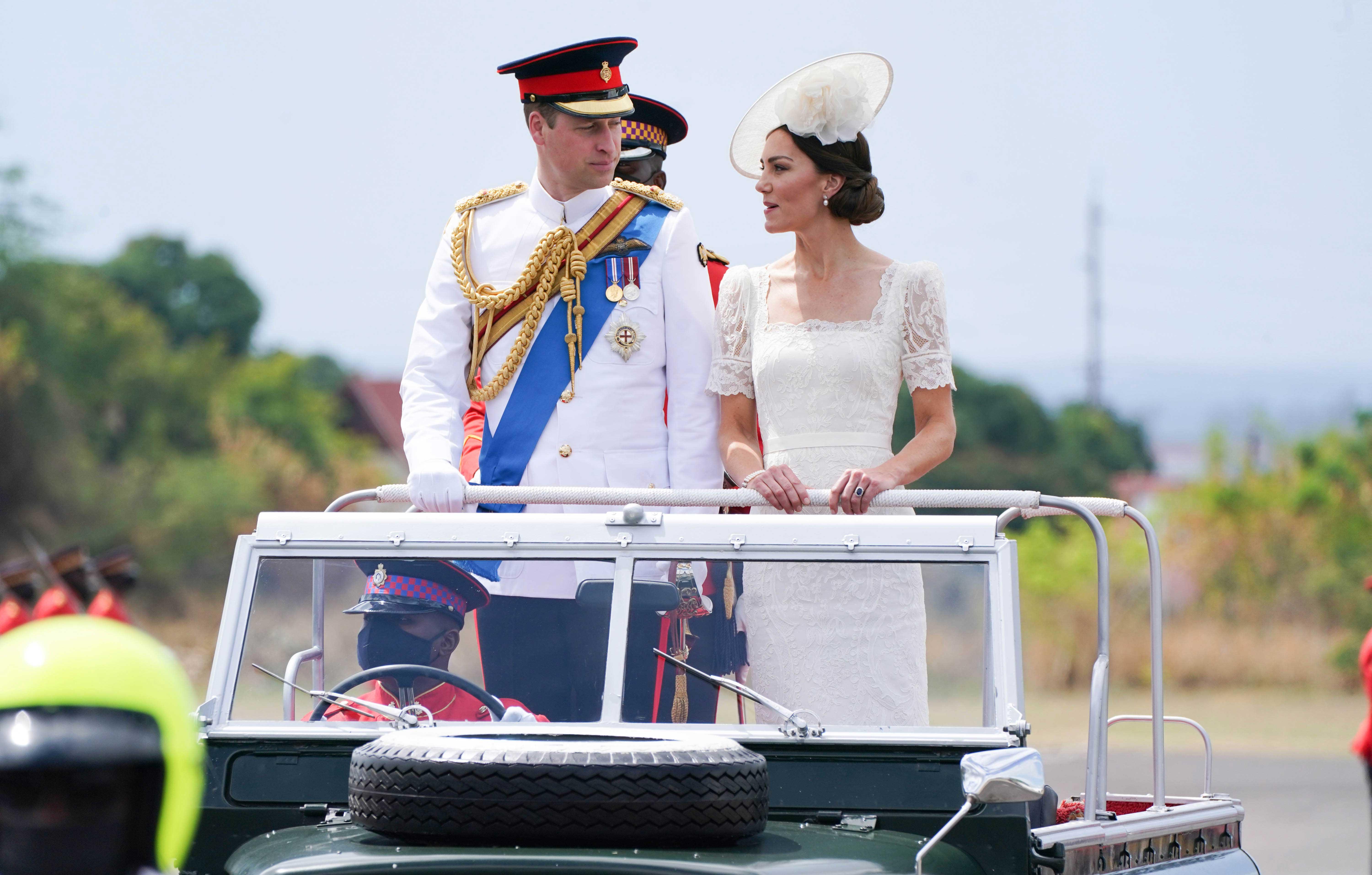 the duke and duchess of cambridge attend the inaugural commissioning parade