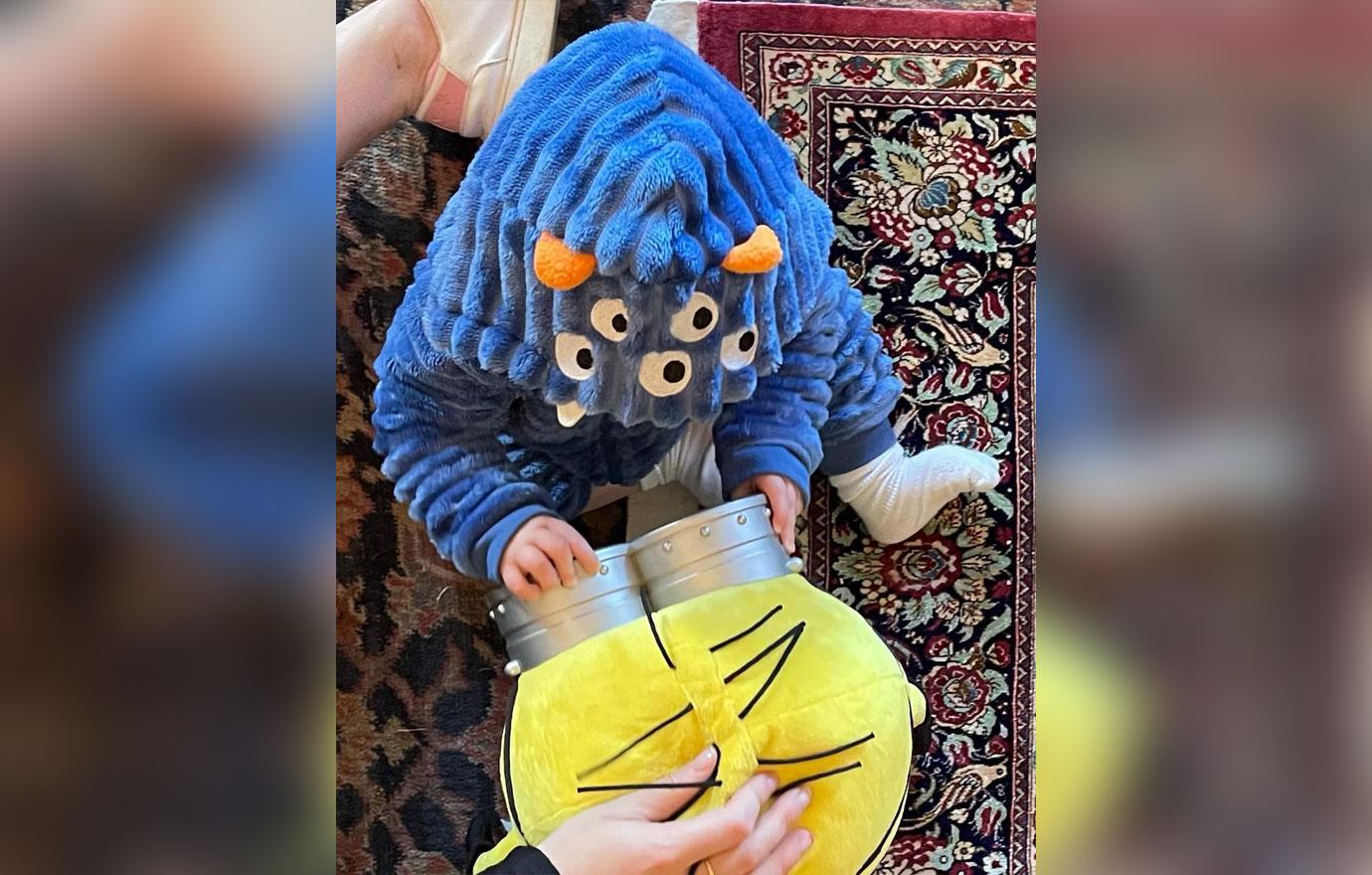 princess eugenie dresses up son august monster for halloween